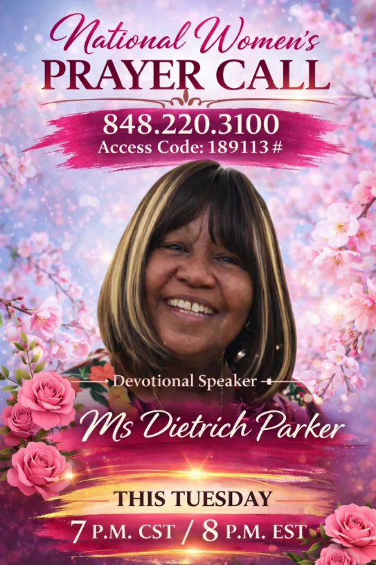 Tuesday night devotional speaker flyer